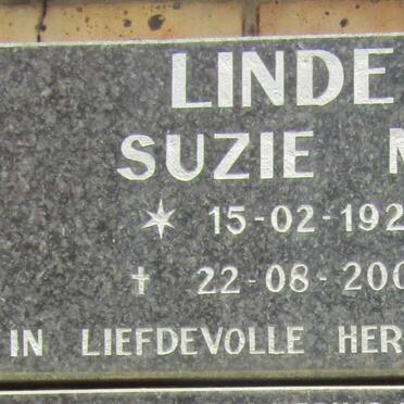 LINDE Suzie M. 1928-2008