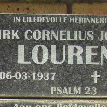 LOURENS Dirk Cornelius Johannes 1937-2005
