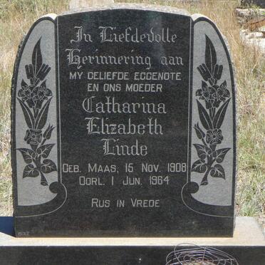 LINDE Catharina Elizabeth nee MAAS 1908-1964