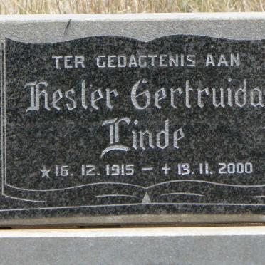 LINDE Hester Gertruida 1915-2000