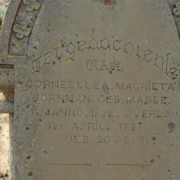 BORNMAN Corneellea Magrieta nee MAREE 1832-1887