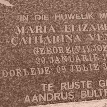 VENTER Maria Elizabeth Catharina nee VILJOEN 1931-2003