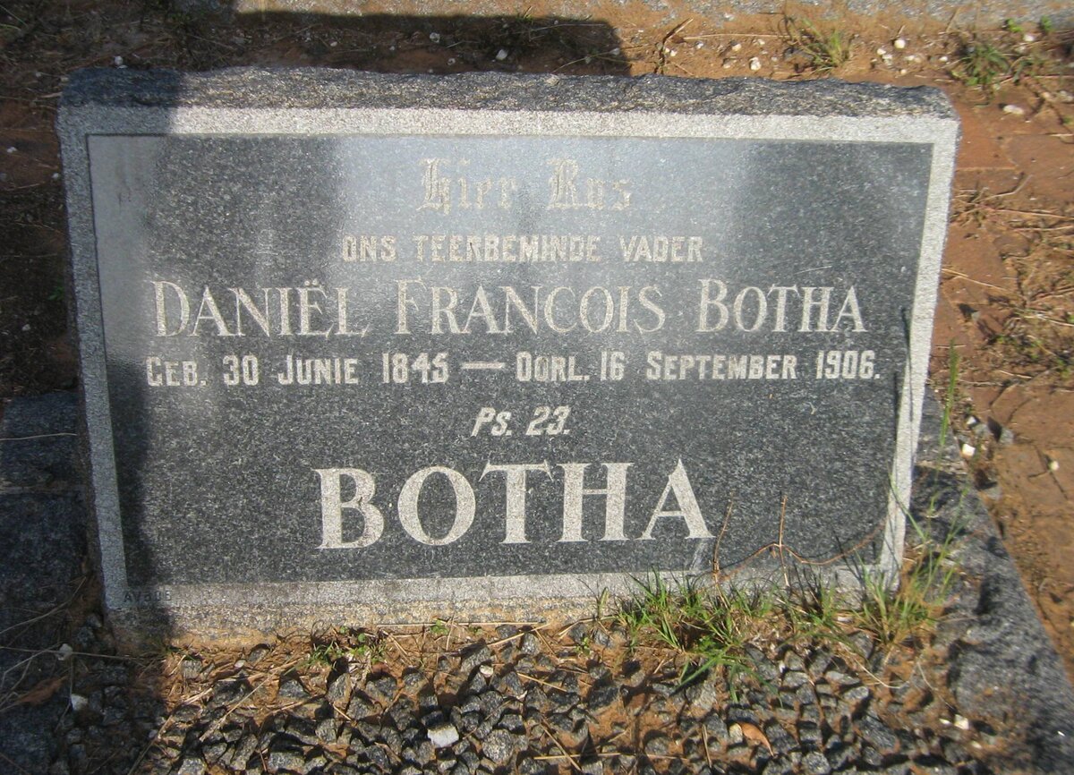 BOTHA Daniel Francois 1845-1906