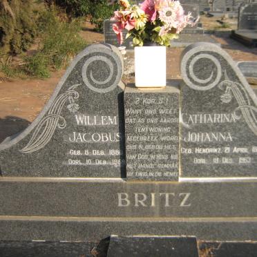 BRITZ Willem Jacobus 1880-1959 &amp; Catharina Johanna HENDRICKZ 1888-1963