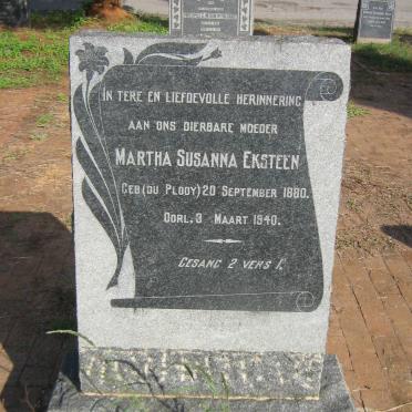 EKSTEEN Martha Susanna nee DU PLOOY 1880-1940