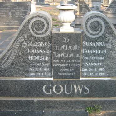 GOUWS Stefanus Johannes Hendrik 1887-1960 &amp; Susanna Cornelia FERREIRA 1892-1983