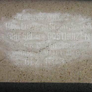 GRIESEL Johan David 1860-1935 &amp; Maria Elizabeth Sophia Johanna OOSTHUIZEN 1864-1948