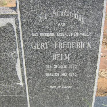 HELM Gert Frederick 1893-1945