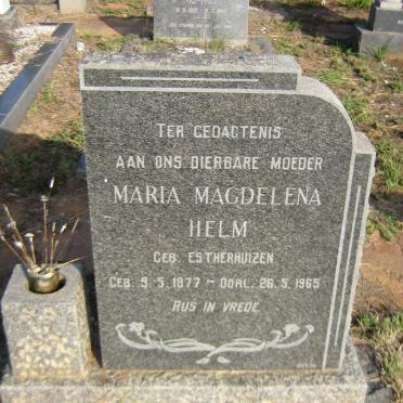 HELM Maria Magdelena nee ESTERHUIZEN 1877-1965