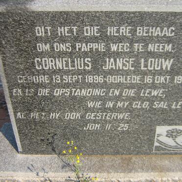 LOUW Cornelius Janse 1896-1959