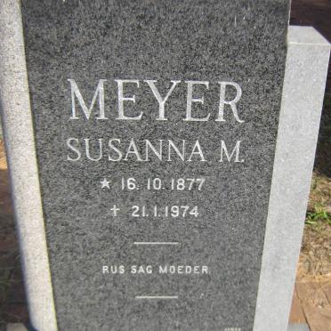 MEYER Susanna M. 1877-1974