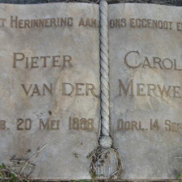 MERWE Pieter Carolus, van der 1888-1948
