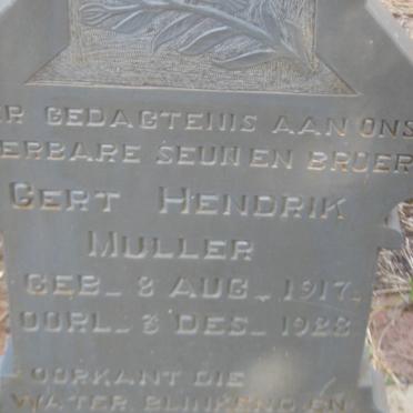 MULLER Gert Hendrik 1917-1928