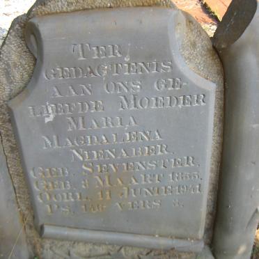 NIENABER Maria Magdalena nee SEVENSTER 1855-1941