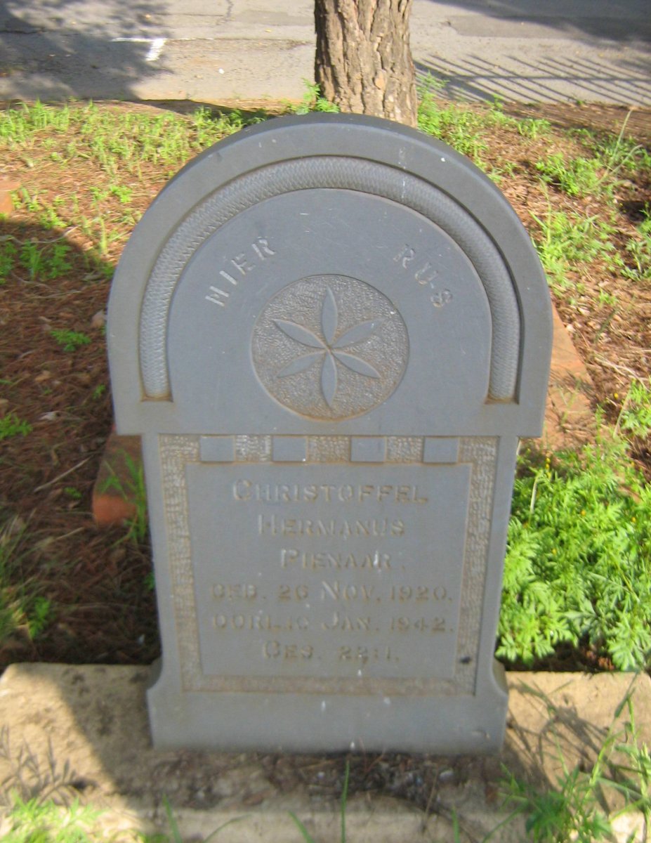 PIENAAR Christoffel Hermanus 1920-1942
