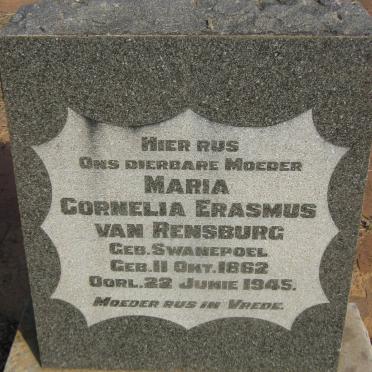 RENSBURG Cornelia Erasmus, van nee SWANEPOEL 1862-1945