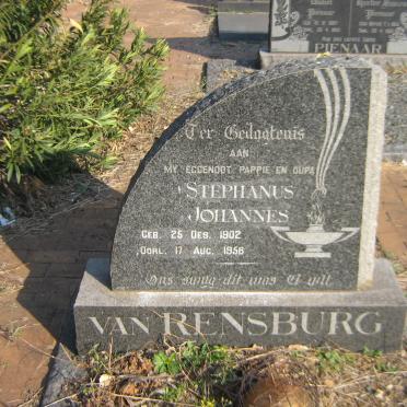 RENSBURG Stephanus Johannes, van 1902-1956