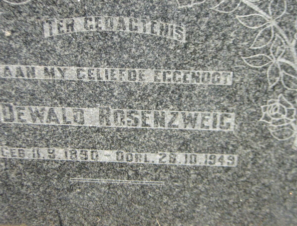 ROSENZWEIG Dewald 1890-1949