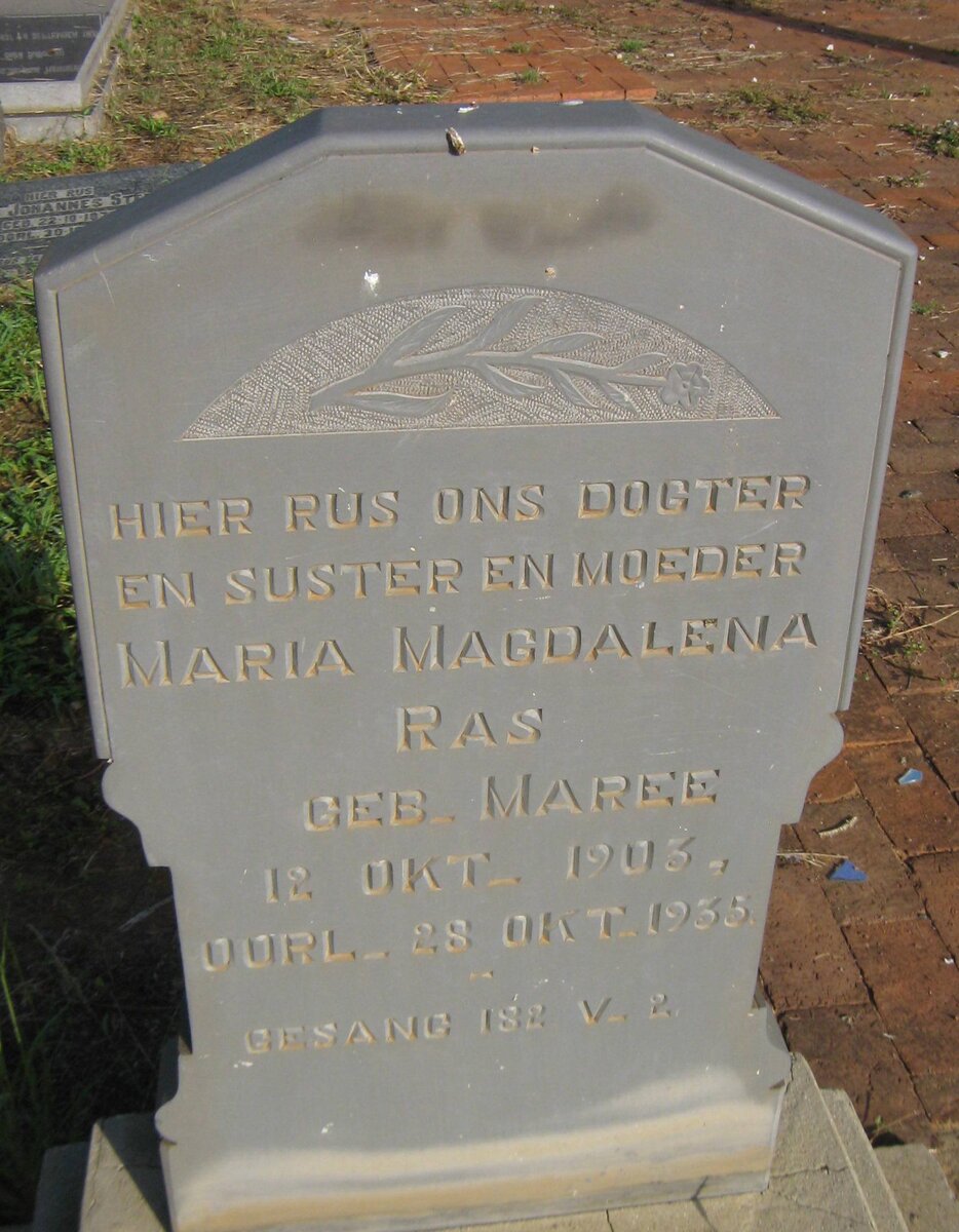 RAS Maria Magdalena nee MAREE 1903-1935