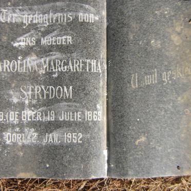 STRYDOM Carolina Margaretha nee DE BEER 1869-1952
