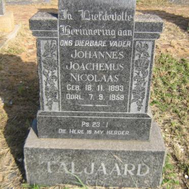 TALJAARD Johannes Joachemus Nicolaas 1893-1959