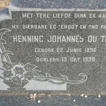 TOIT Henning Johannes, du 1896-1938