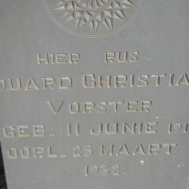 VORSTER Eduard Christian 1913-1932