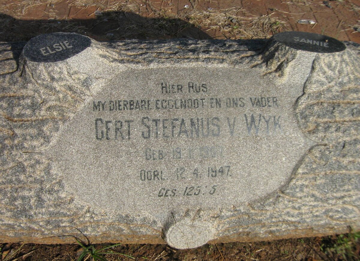 WYK Gert Stefanus, van 1907-1947