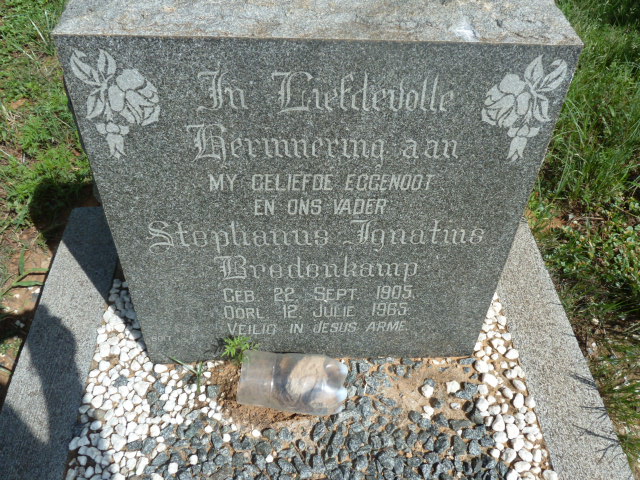 BREDENKAMP Stephanus Ignatius 1905-1965