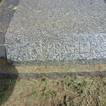 BURGER George David 1898-1978 &amp; Susanna Louisa J.V. RENSBURG 1899-1991