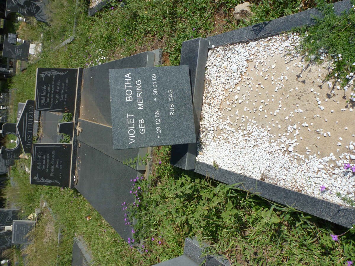 BOTHA Violet nee MEIRING 1956-1989