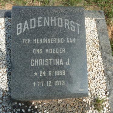 BADENHORST Christina J. 1888-1973
