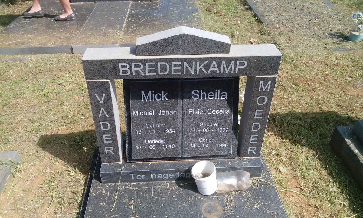 BREDENKAMP Michiel Johan 1934-2010 &amp; Elsie Cecelia 1937-1998