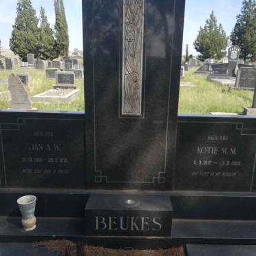 BEUKES Jan A.W. 1910-1975 &amp; Kotie M.M. 1912-1985