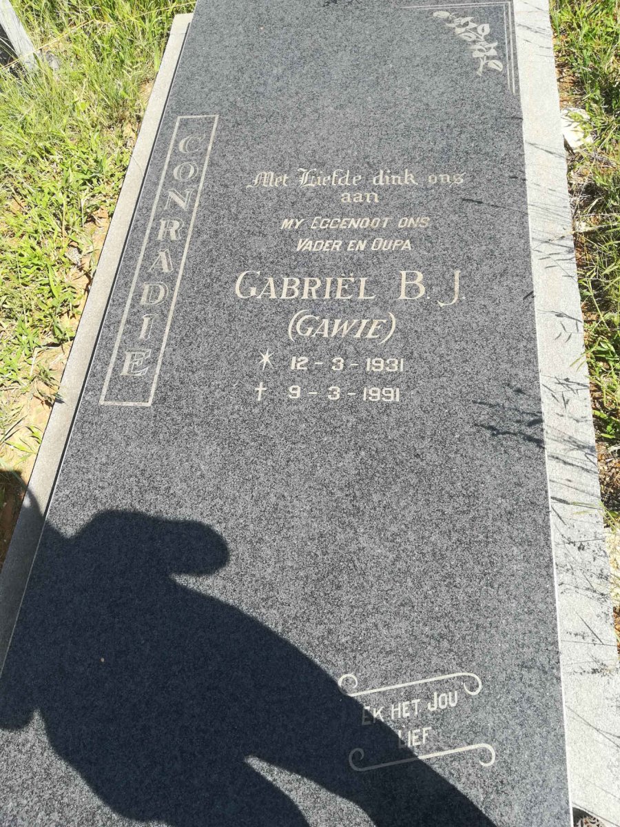 CONRADIE Gabriël B.J. 1931-1991