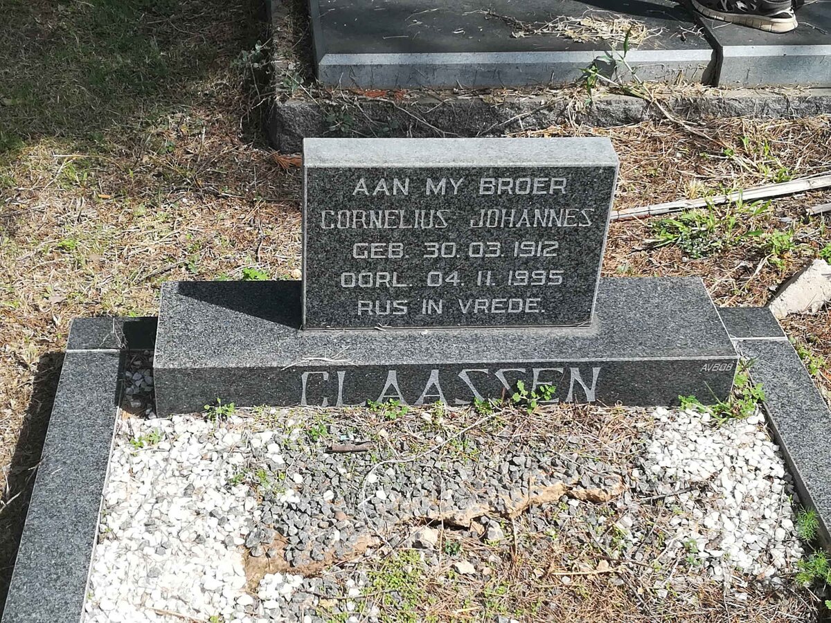 CLAASSEN Cornelius Johannes 1912-1995