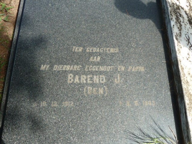 CLOETE Barend J. 1912-19?3