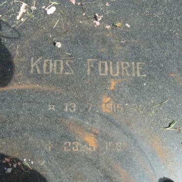 FOURIE Koos 1915-1981