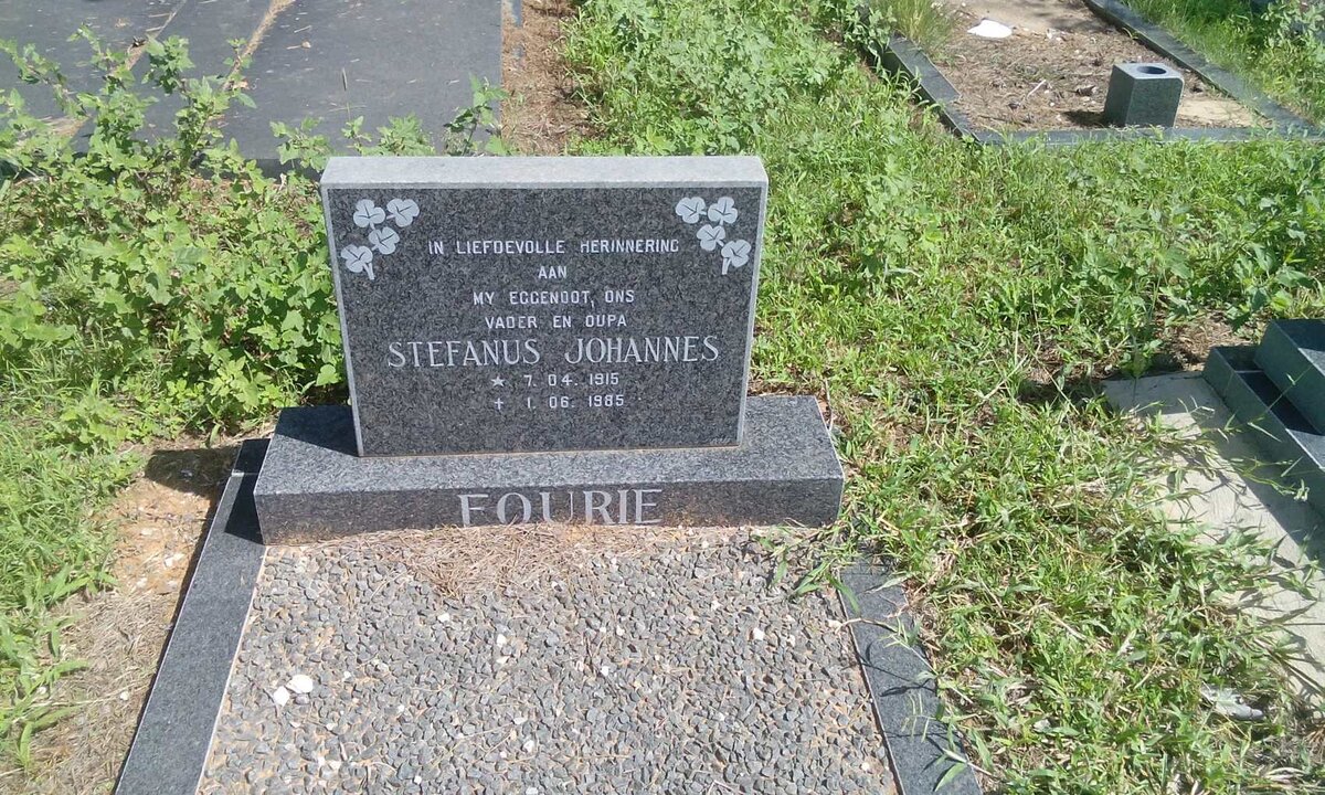 FOURIE Stefanus Johannes 1915-1985