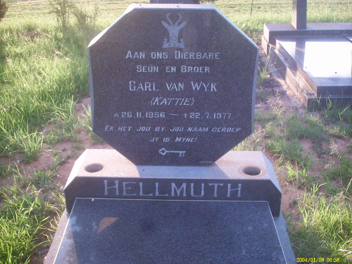 HELLMUTH Carl van Wyk 1956-1977