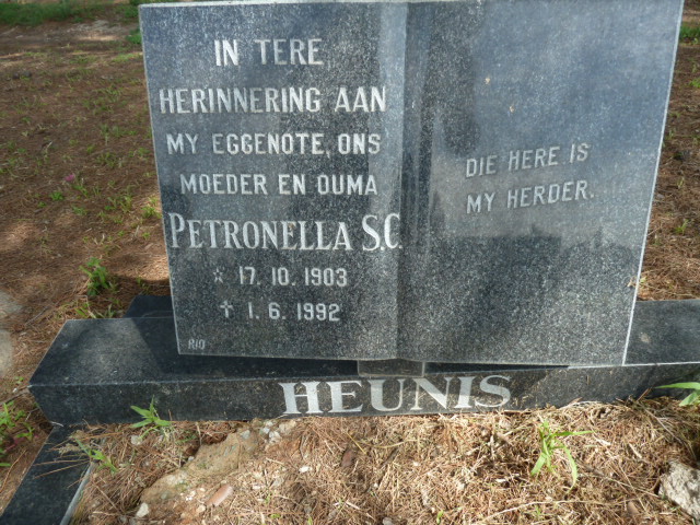 HEUNIS Petronella S.C. 1903-1992