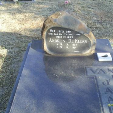 JAARSVELD Andries De Klerk, van 1934-1991