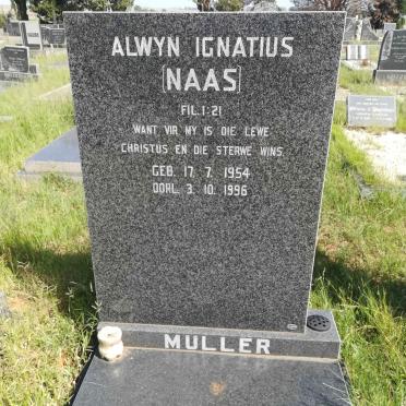 MULLER Alwyn Ignatius 1954-1996