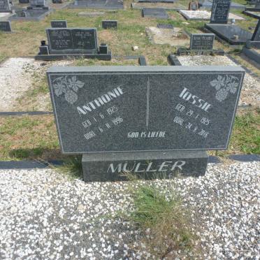 MULLER Anthonie 1925-1996 &amp; Tossie 1925-2016