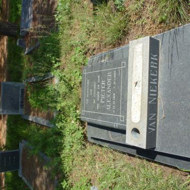 NIEKERK Pieter Alexander, van 1918-1985