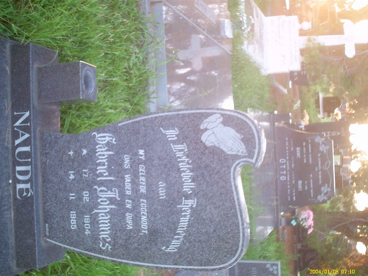 NAUDE Gabriel Johannes 1904-1985