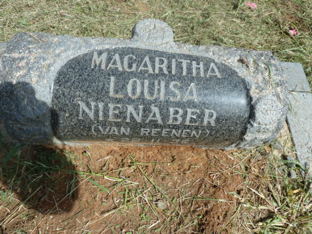 NIENABER Magaritha Louisa nee VAN REENEN 1936-