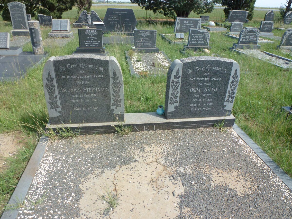 NEL Jacobus Stephanus 1918-1958 &amp; Orpa Sylvia BOTES 1920-1986