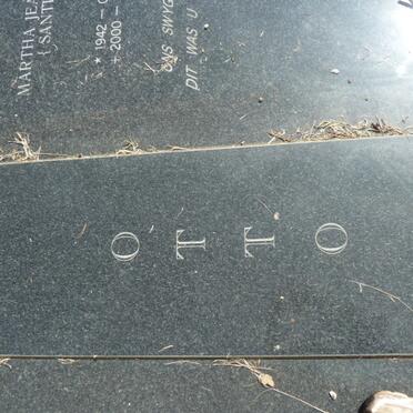 OTTO Johannes Frederik Jacobus 1941- &amp; Martha Jeanette 1942-2000