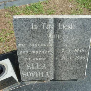 PLOOY Edik Daniel, du 1930-2001 &amp; Ella Sophia 1935-1999